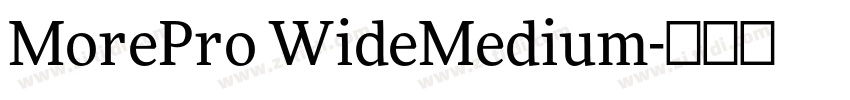 MorePro WideMedium字体转换